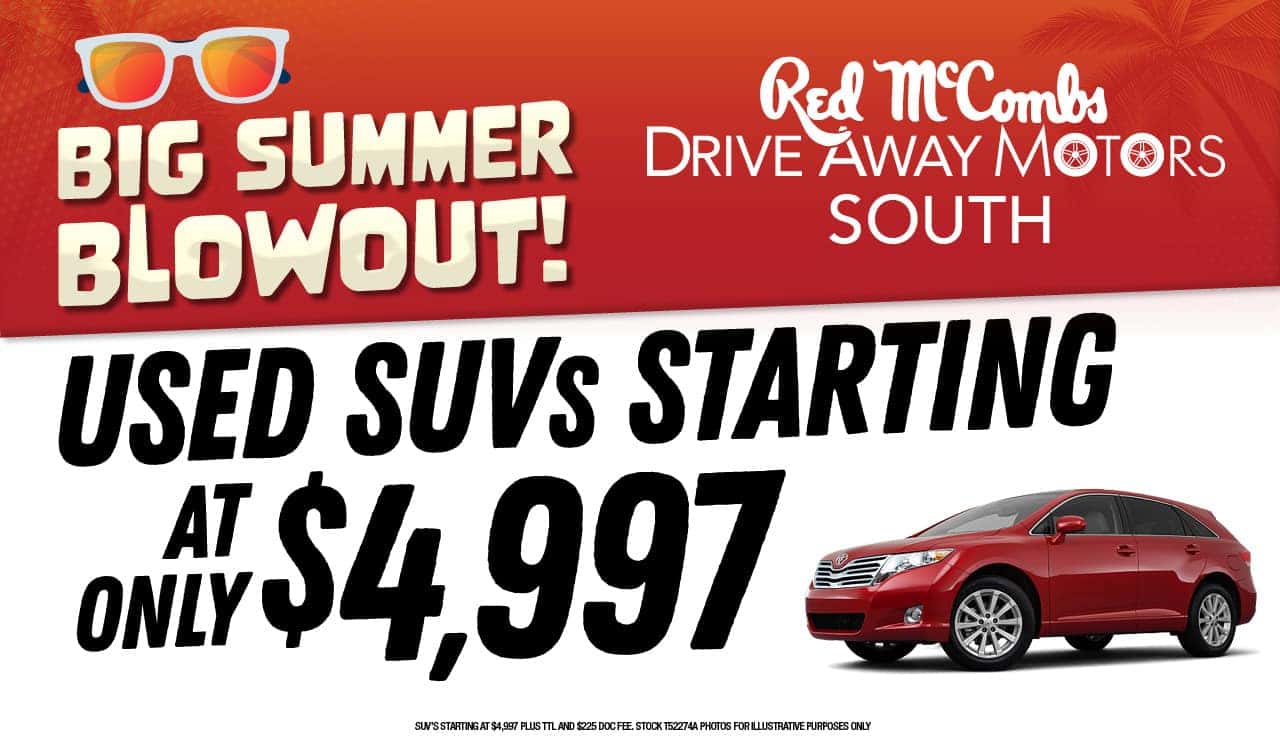 SUVs starting at only $4,997
