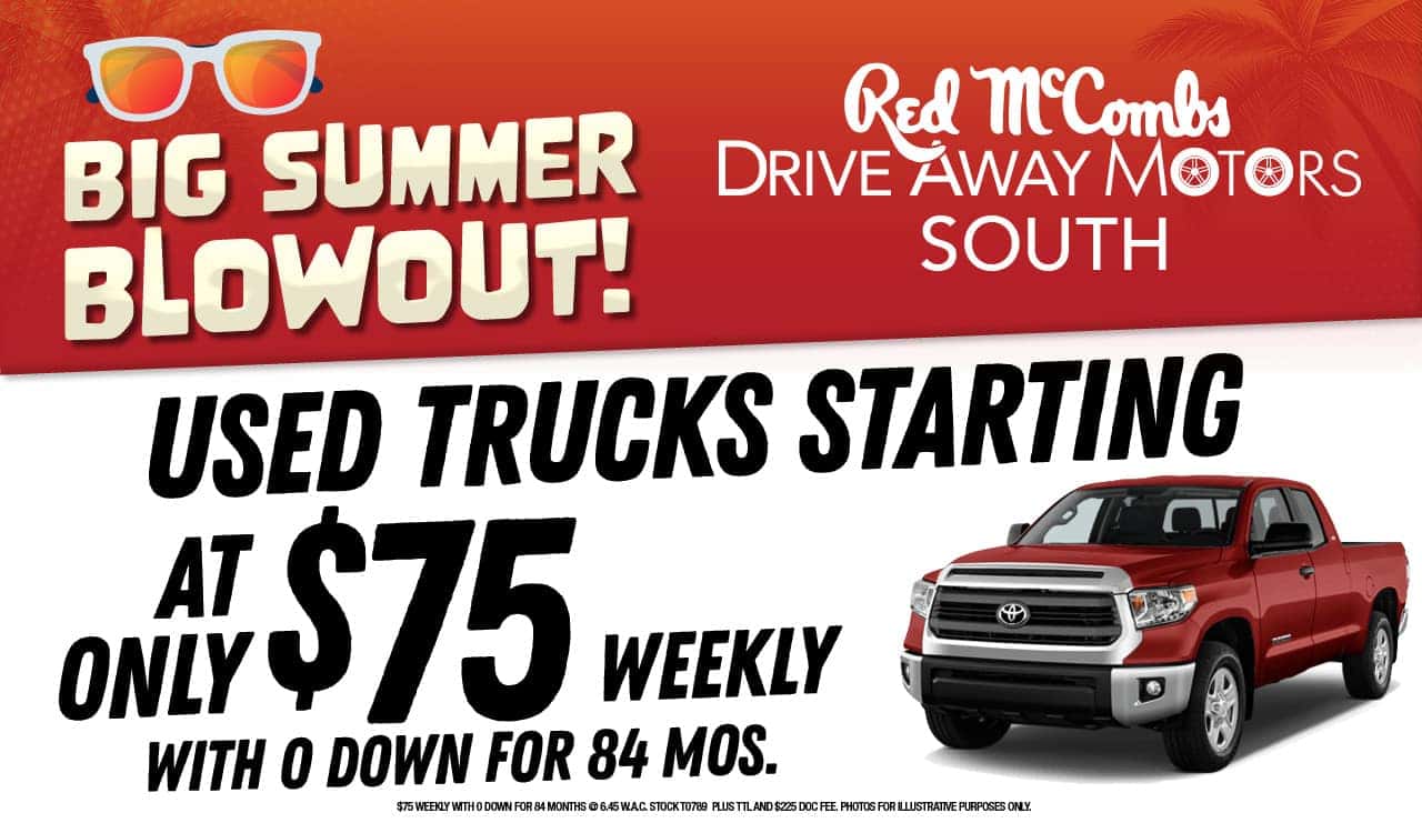 Trucks starting at only $75 weekly