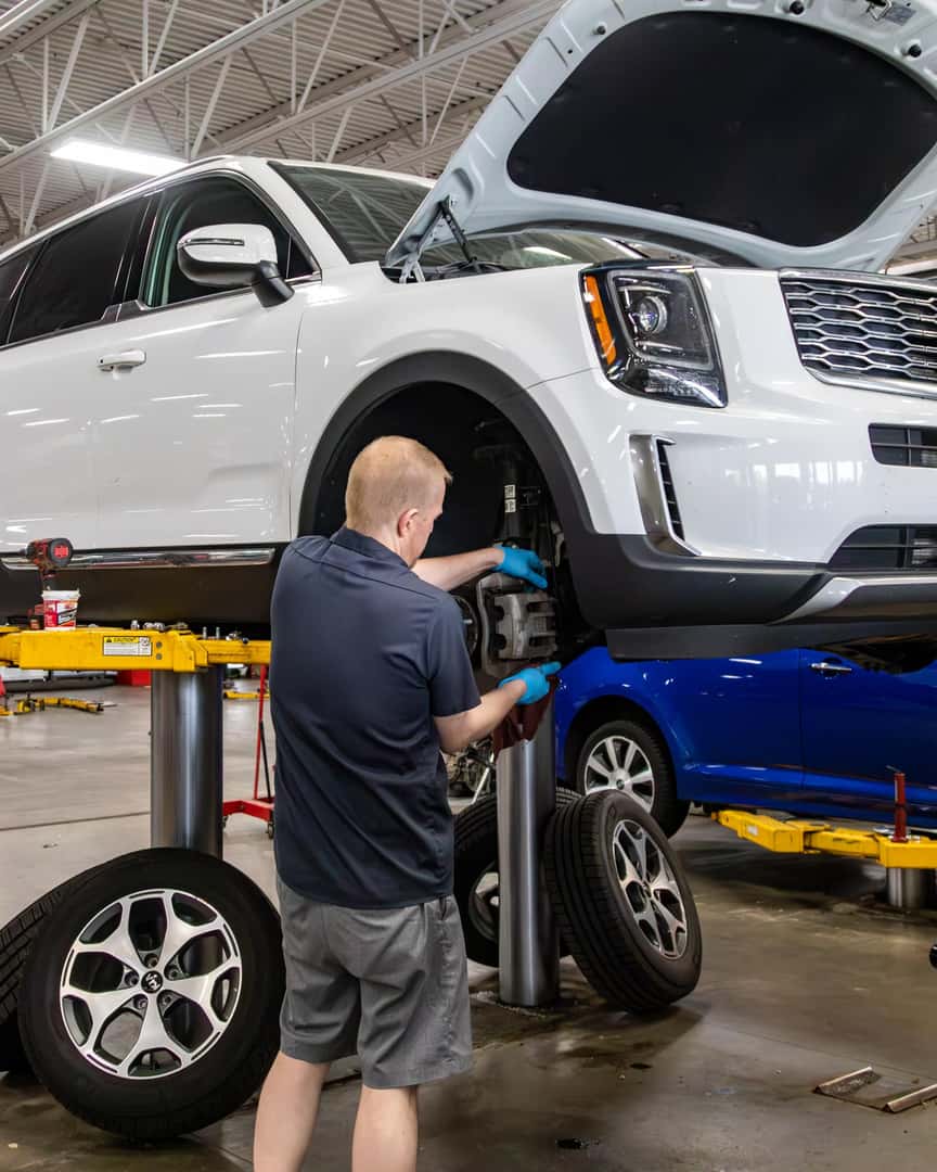 Tire Rotation in Service Center