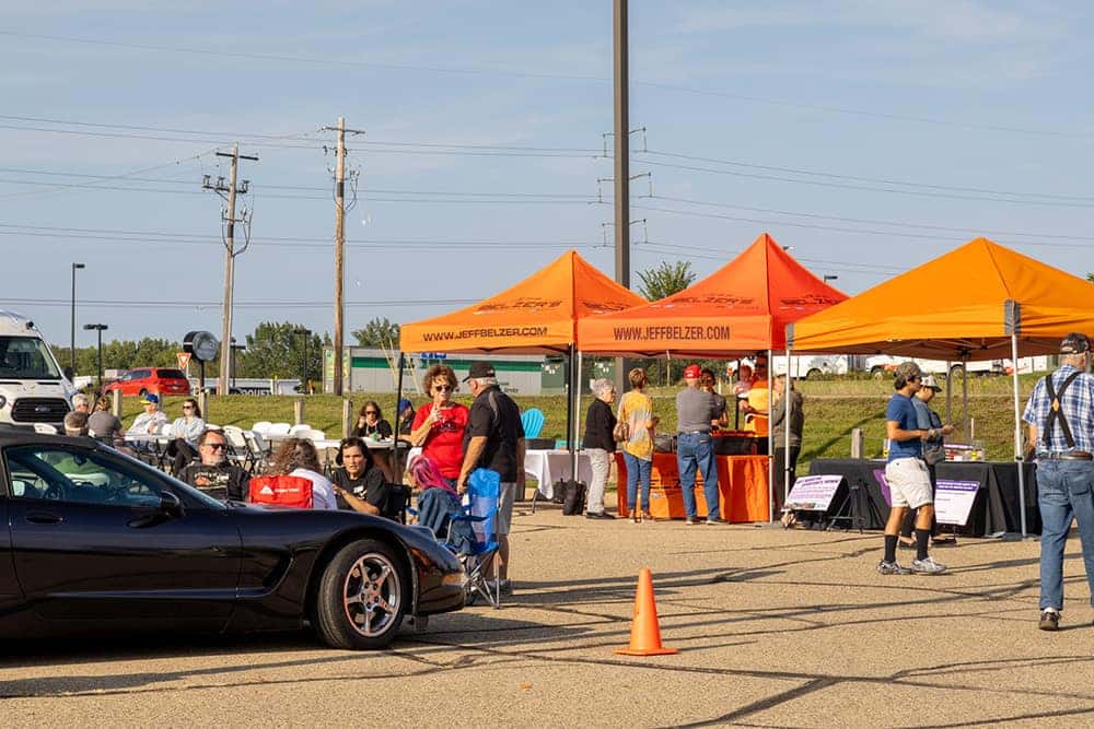 Cars and Tents at Car Show