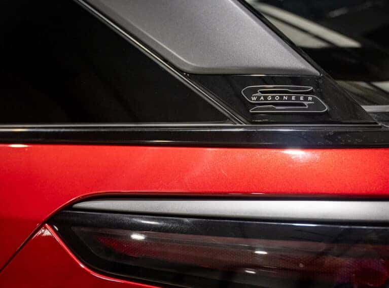 close up of Wagoneer S emblem on a 2024 model year