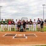 Jacob Kirchner and the Sluggers line up for a photo at the 10th Annual Home Town Bats Home Run Derby