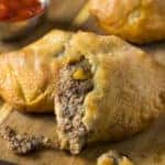 Homemade Upper MIchigan Pasty Meat Pie with Ketchup