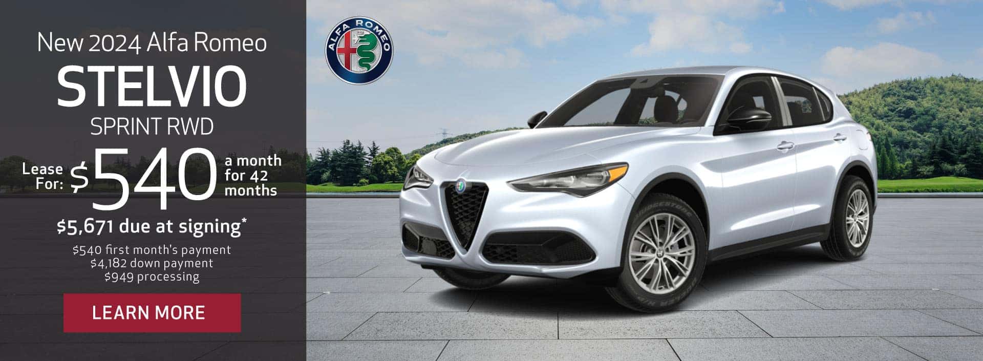 New 2024 Alfa Romeo Stelvio Sprint RWD - Lease for $540/mo - Learn More