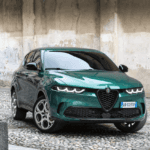 2024 Alfa Romeo Tonale behind stone pillars