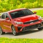 Kia Forte on a country road