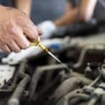Check the oil in Car Engine