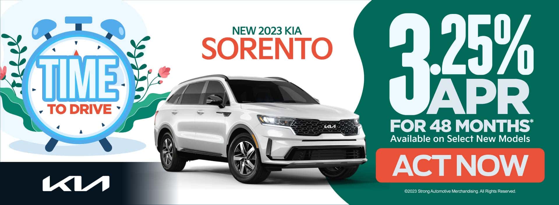 New 2023 Kia Sorento - 3.25% APR for 48 Months* Available on Select New Models - Act Now