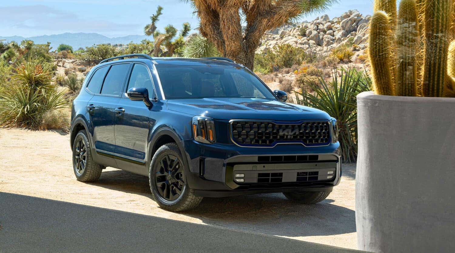2025 KIA Telluride parked in a desert environment