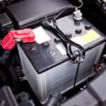 car battery inside an engine