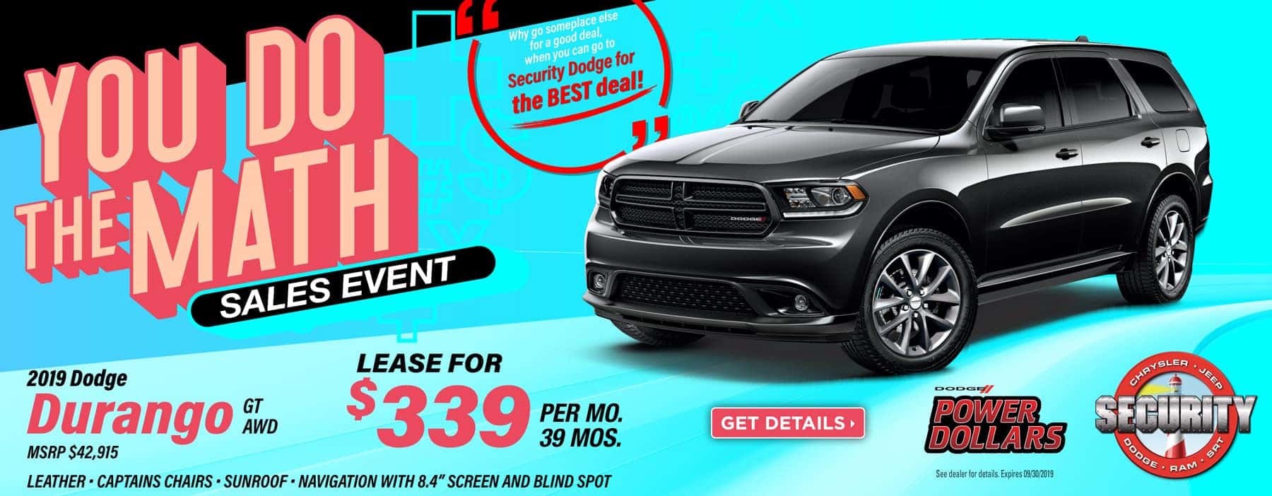2019 Dodge Durango GT Lease Specials l Long Island Amityville NY