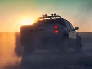 2021 RAM 1500 TRX Driving at sunset