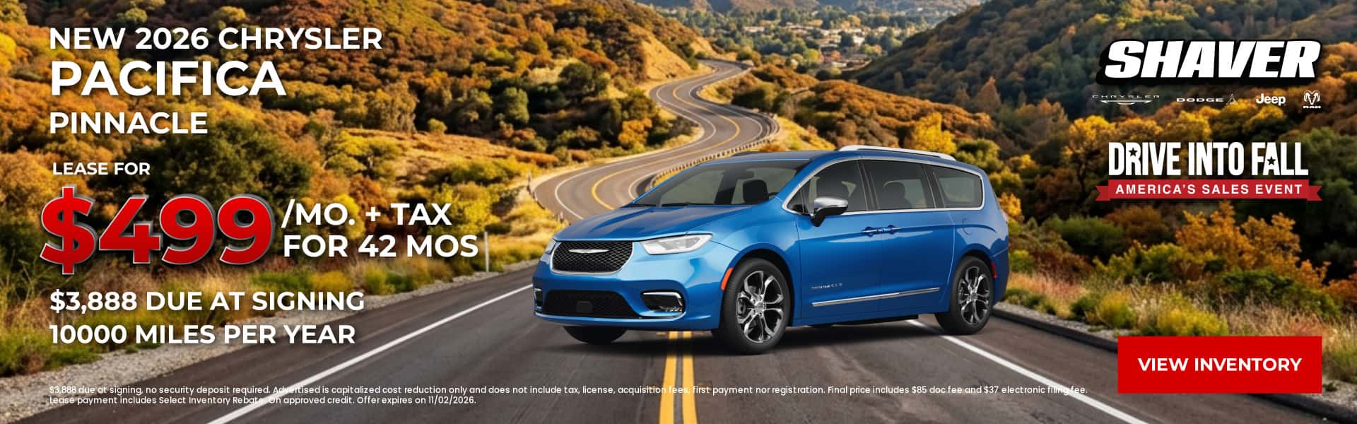 New 2026 Chrysler Pacifica Pinnacle