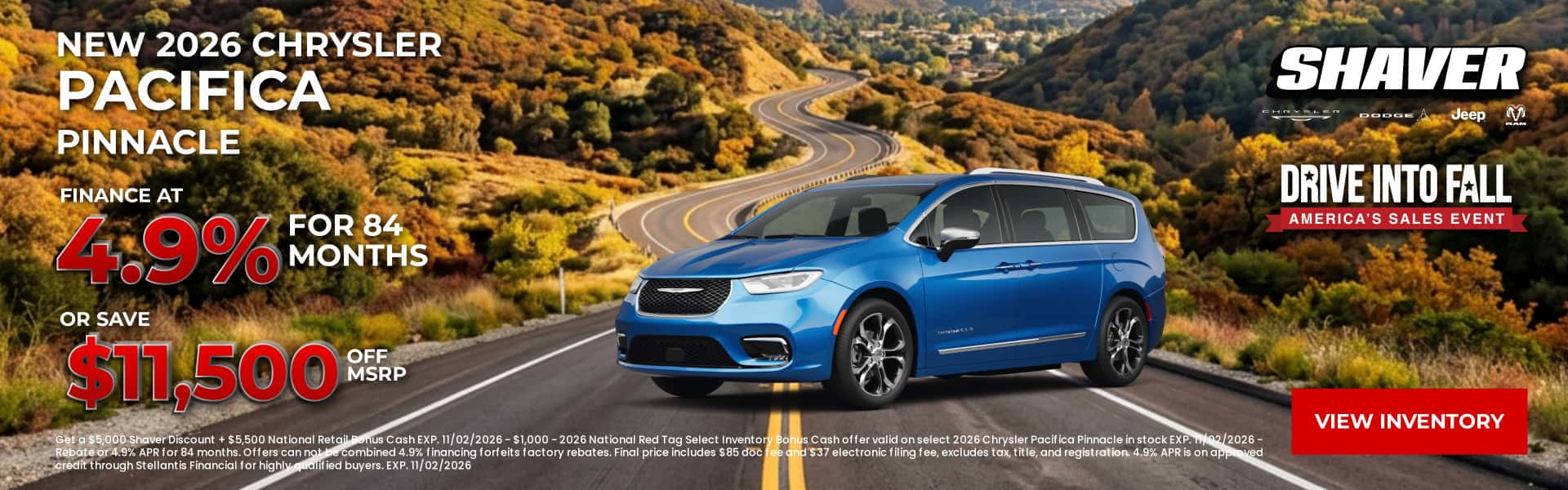 New 2026 Chrysler Pacifica Pinnacle