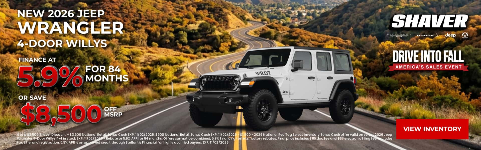 New 2026 Jeep Wrangler 4-Door Willys