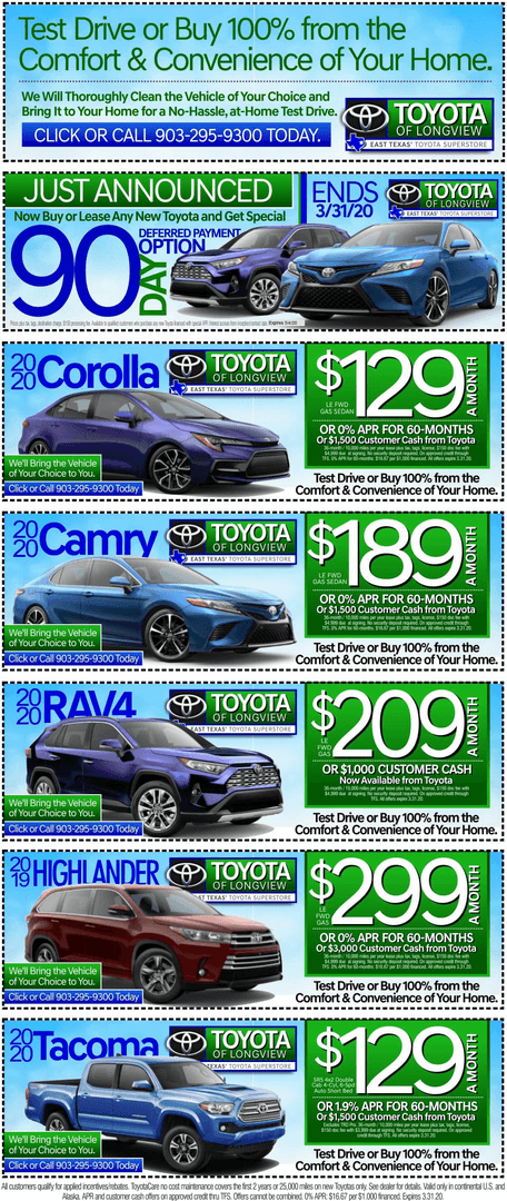New Specials Toyota of Longview