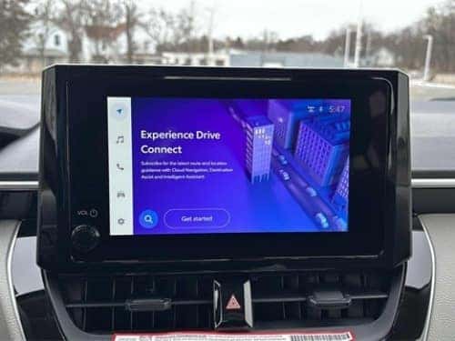 2025 Toyota Corolla Hybrid close up view of touchscreen