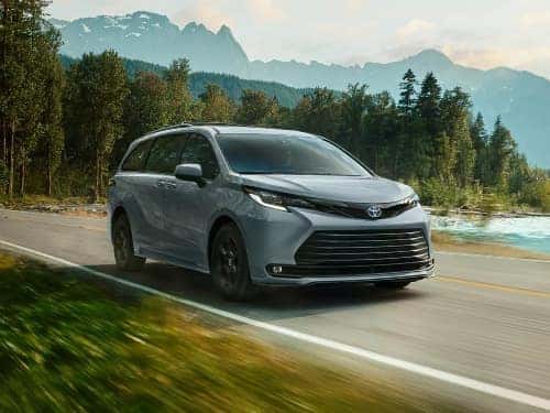 2025 Toyota Sienna driving on a road