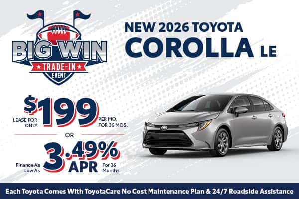 New 2026 Toyota Corolla LE