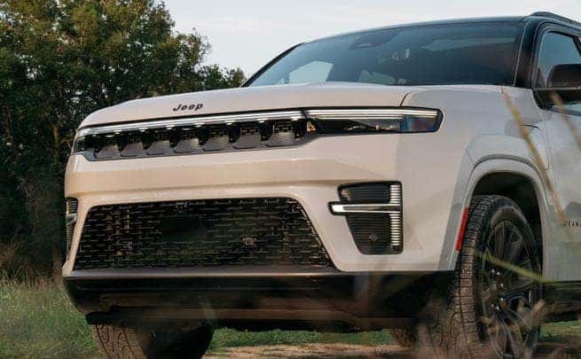 Illuminated grille on the 2027 Grand Wagoneer REV