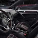 VW Golf GTI Front Interior with Plaid Seats