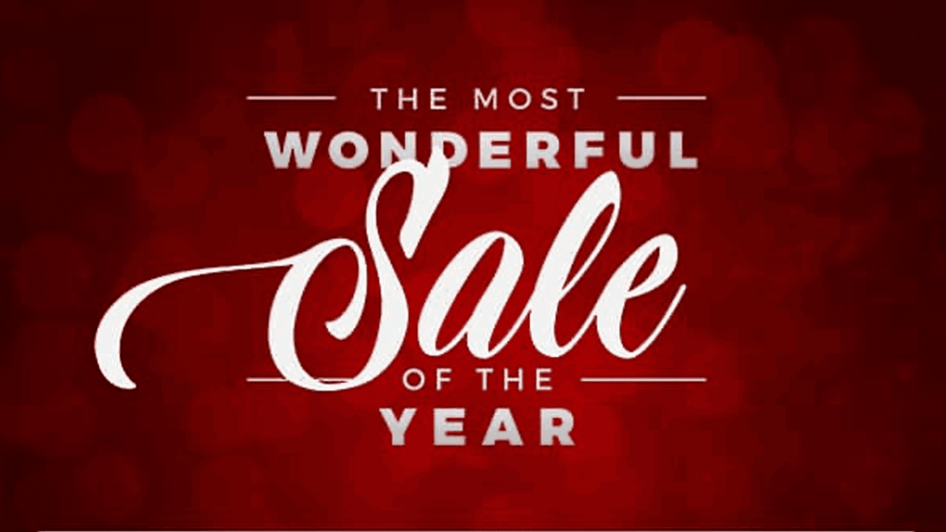 Most Wonderful Sale of the Year Sales Event