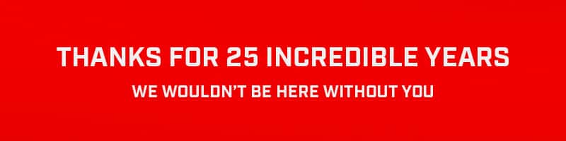 Thanks For 25 Years