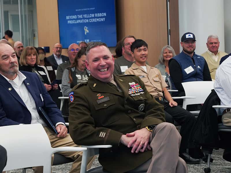 General Sharkey Smiling at Walser Proclamation Ceremony