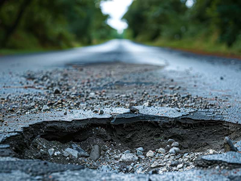 what to do if you hit a pothole