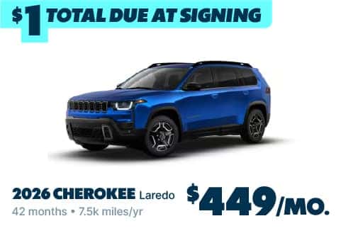 2026 Jeep Cherokee Only $1 Due at Signing