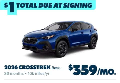 2026 Subaru Crosstrek Only $1 Due at Signing