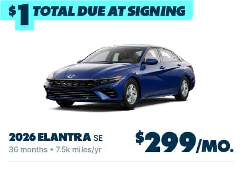 2026 Hyundai Elantra SE for Only $1 Due at Signing