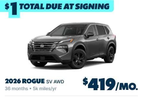 2026 Nissan Rogue SV for Only $1 Due at Signing