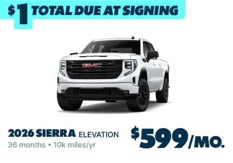 2026 GMC Sierra Elevation Only $1 Due at Signing