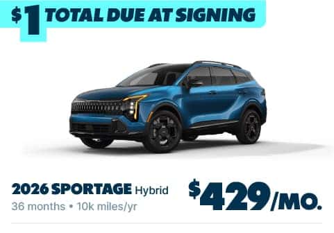 2026 Kia Sportage for Only $1 Due at Signing