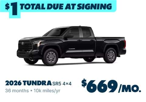 2026 Toyota Tundra for Only $1 Due at Signing