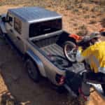 2020 Jeep Gladiator Pickup loading dirtbike