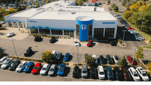 Aerial image of Walser Honda in Burnsville, MN