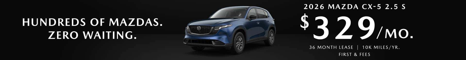 $329 First and Fees lease 2026 Mazda CX-5