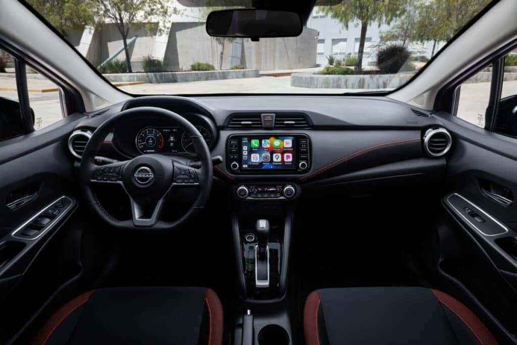 Front seat interior of 2024 Nissan Versa
