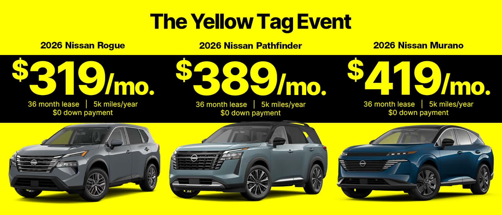 Yellow Tag Nissan Lease Specials