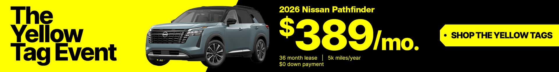 Lease a New 2026 Nissan Pathfinder for $389/month