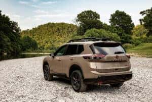 2025 Nissan Rogue Rock Creek edition parked at a lake