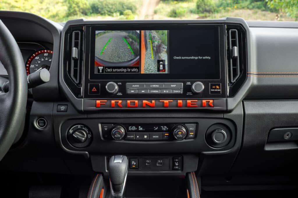 Infotainment and backup camera on 2025 Nissan Frontier