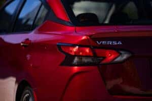 Versa badging on rear of vehicle