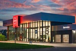 Walser Nissan Wayzata Dealership at Sunset