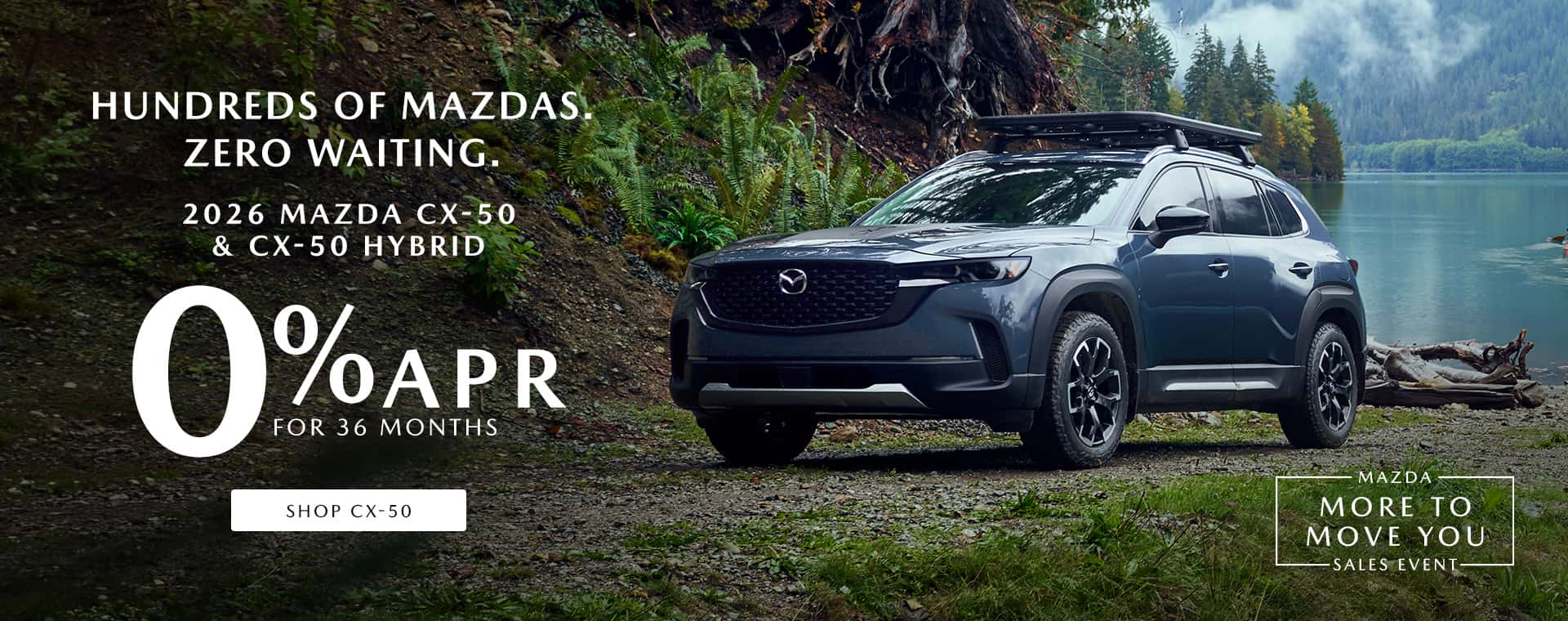 0% APR on 2026 CX-50 Gas and Hybrid