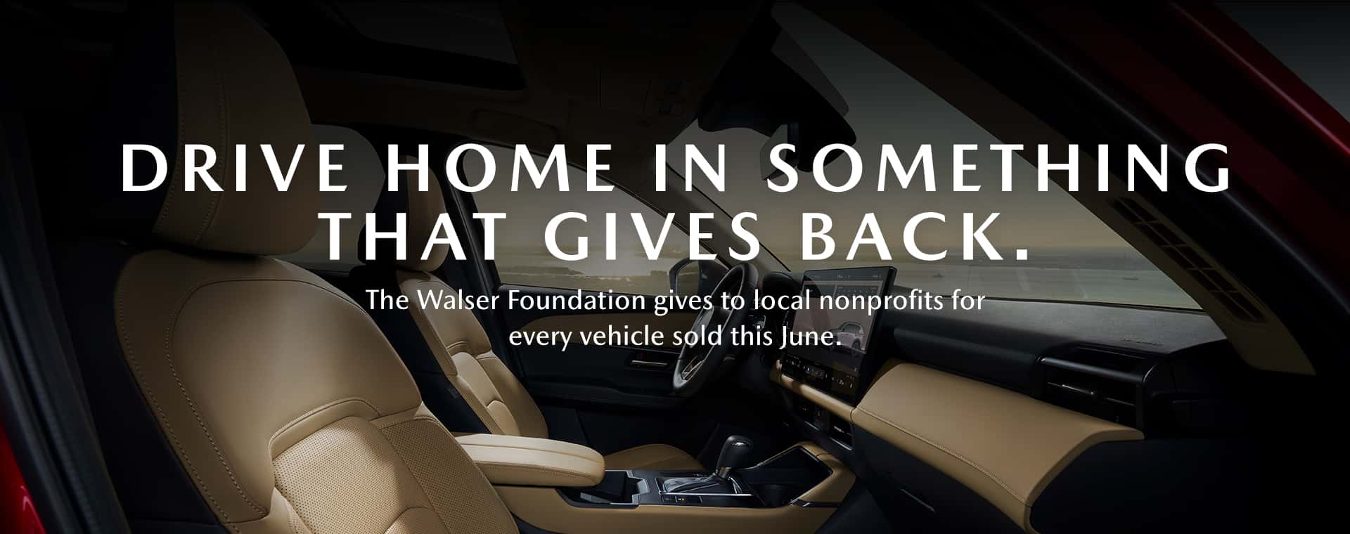Support a local Charity When you buy a car from Walser Polar Mazda