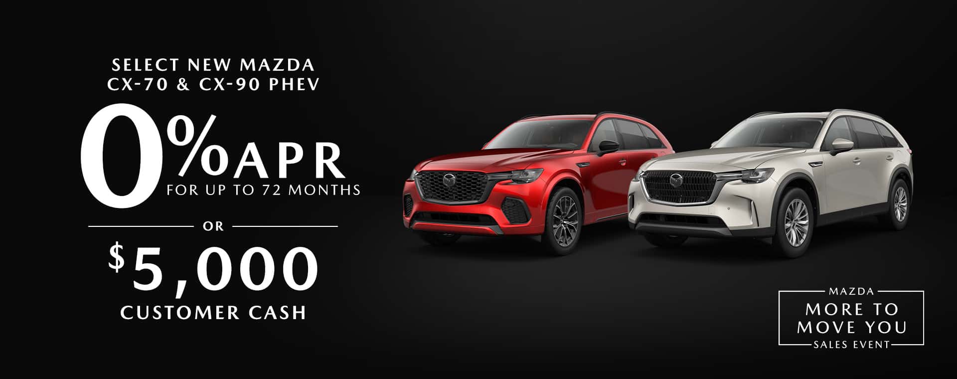 0% APR on CX-70 and CX-90 PHEV Models