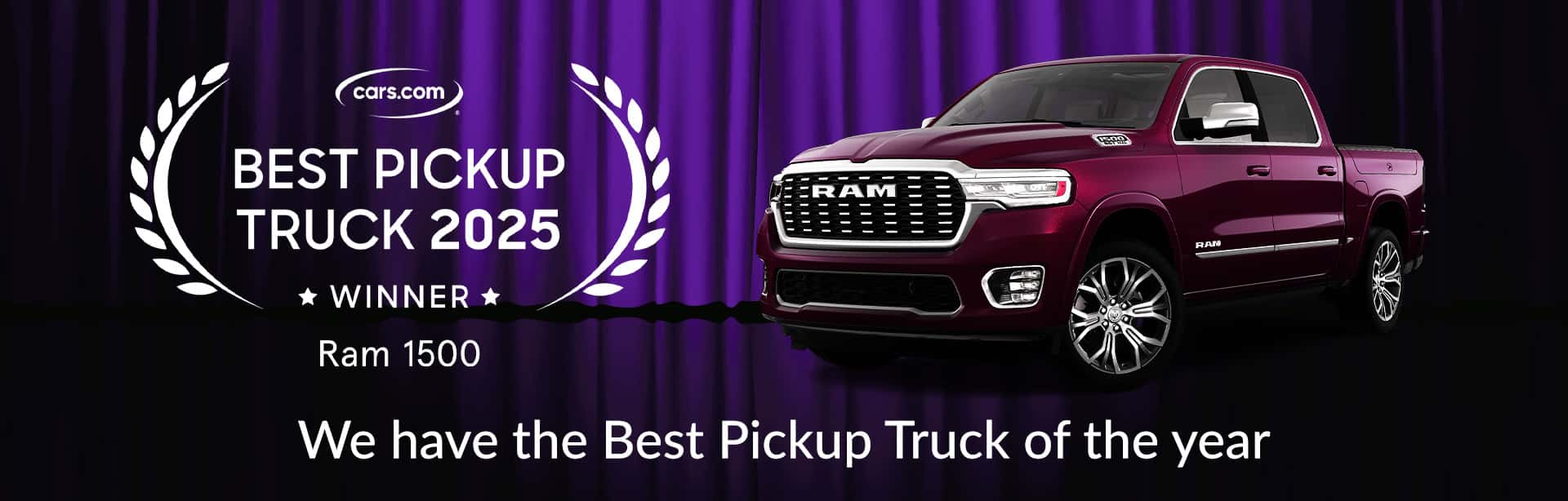York CDJR in Brazil has the Cars.com Truck of the year!